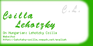 csilla lehotzky business card